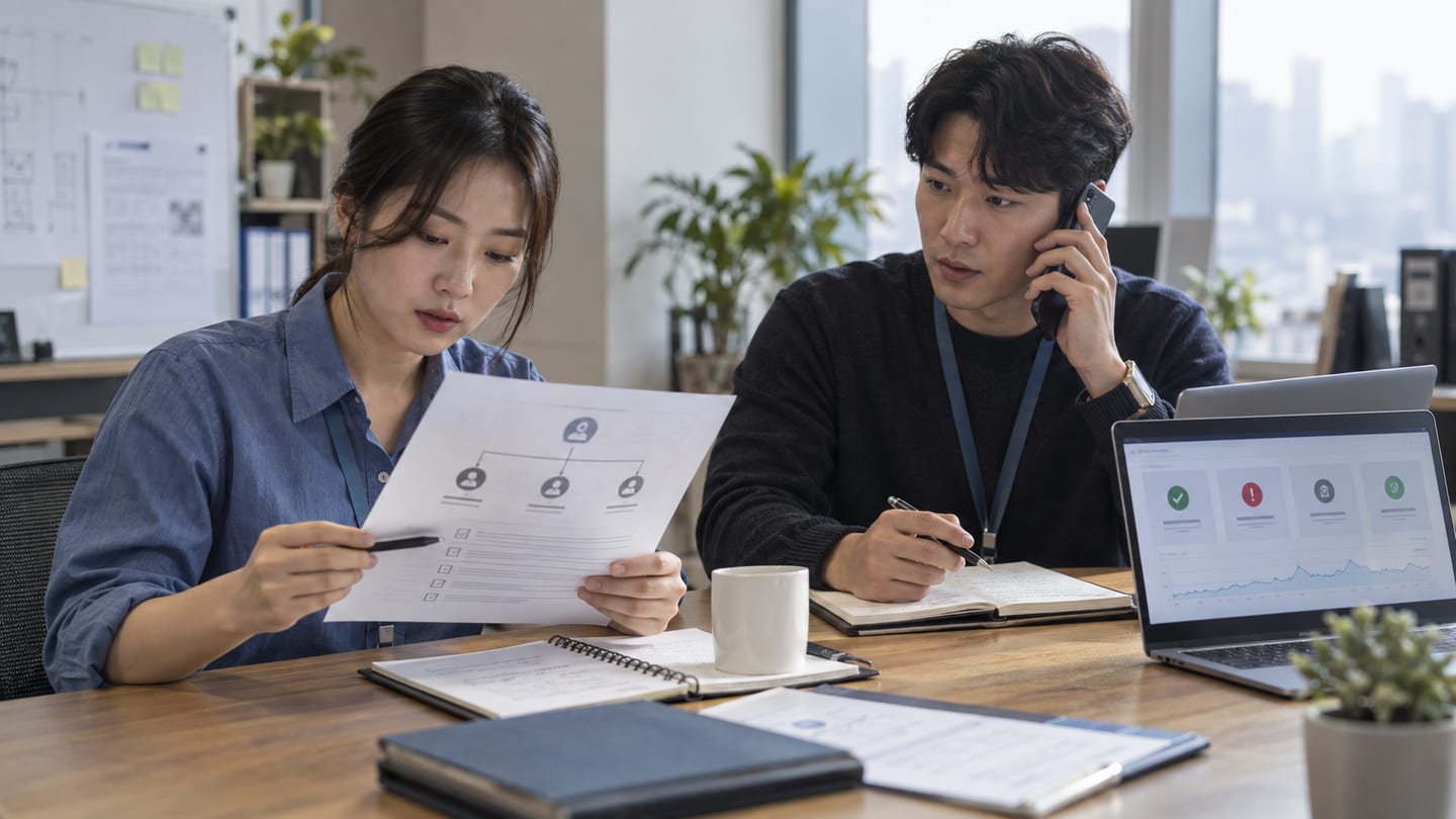 장애 대응 연락망과 복구 점검표를 함께 준비합니다 참고 이미지
